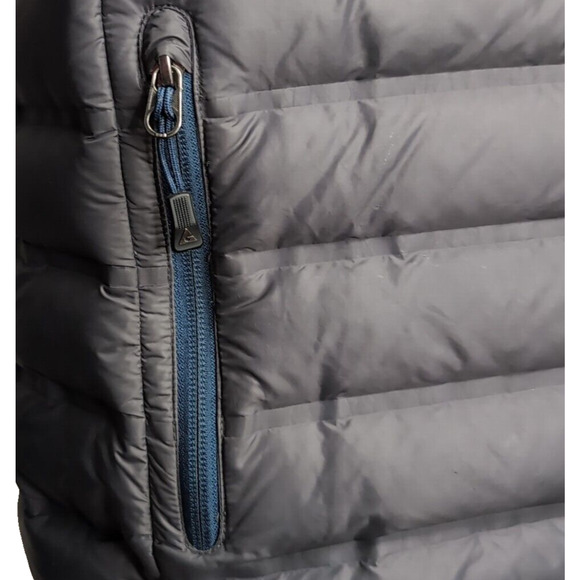 Gerry Down 650 Fill Power Puffer Jacket Men's Size M Blue Gray Full Zip Packable - Picture 7 of 15